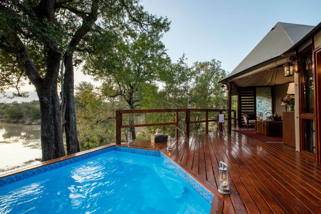 Plunge pool at Hamiltons Tented Camp